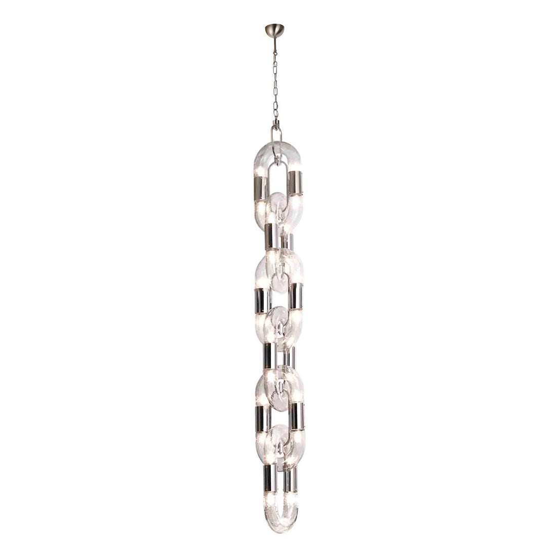 Moderne hanglamp van roestvrij staal met ketting