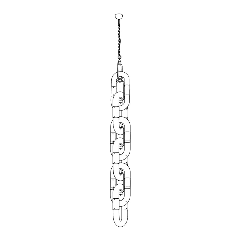 Moderne hanglamp van roestvrij staal met ketting