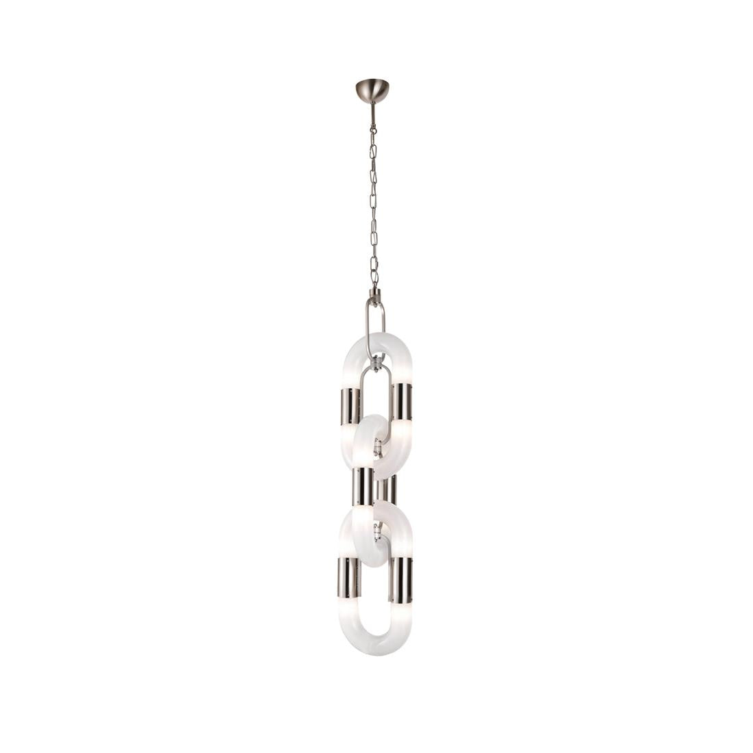 Moderne hanglamp van roestvrij staal met ketting