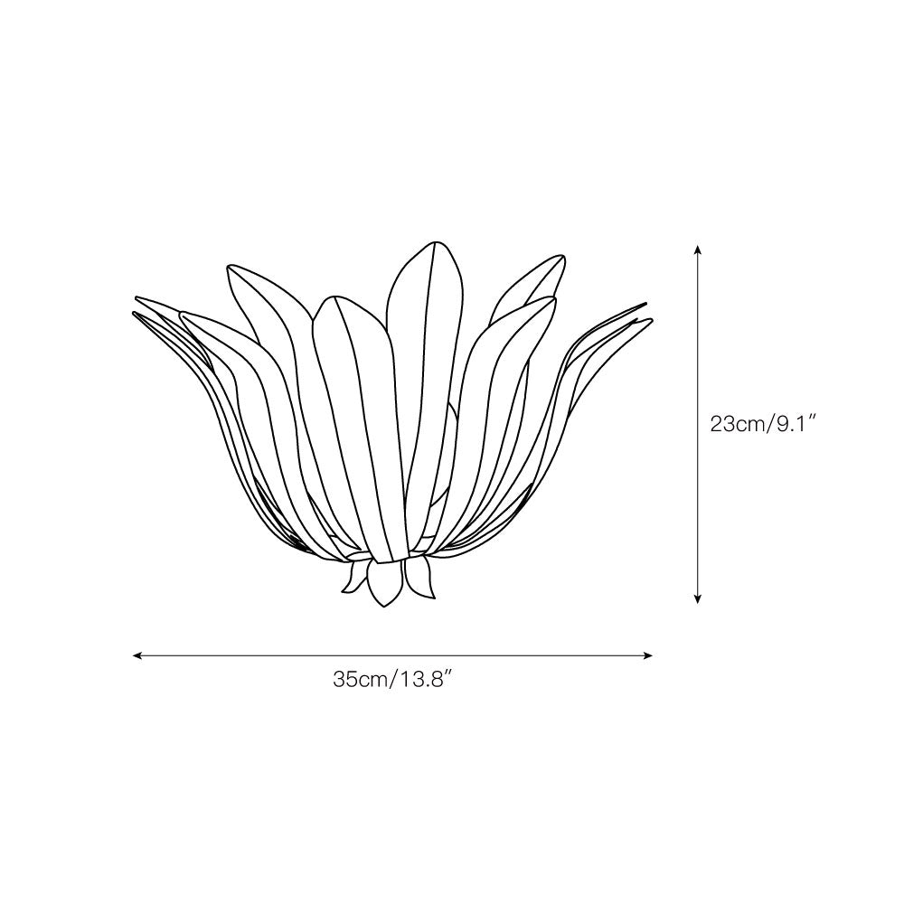Solivette messing wandlamp