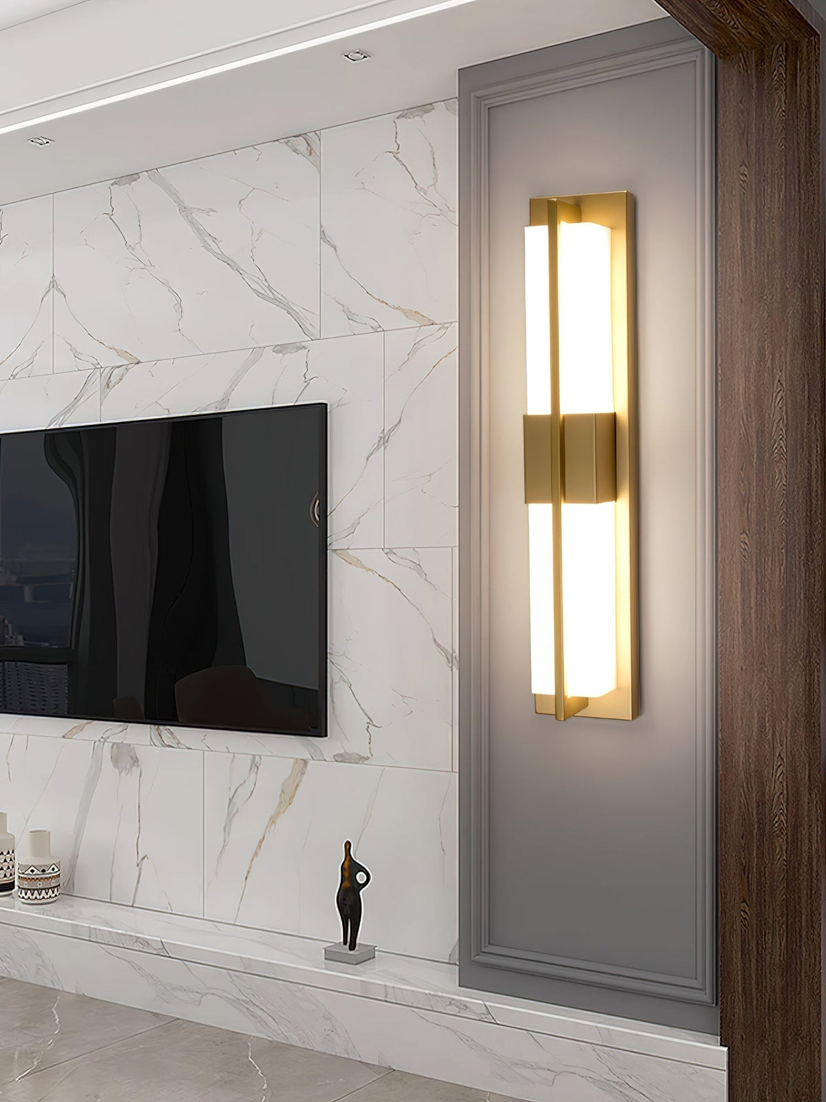 Renanine wandlamp met afwerking