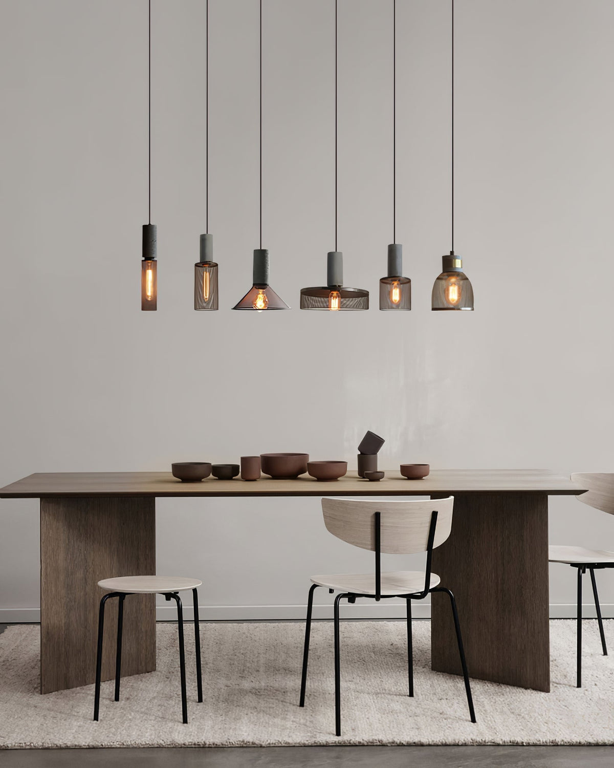 Lumeraine hanglamp van cement met mesh