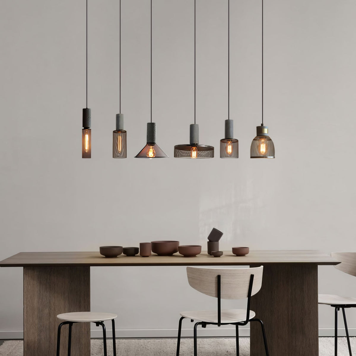 Lumeraine hanglamp van cement met mesh