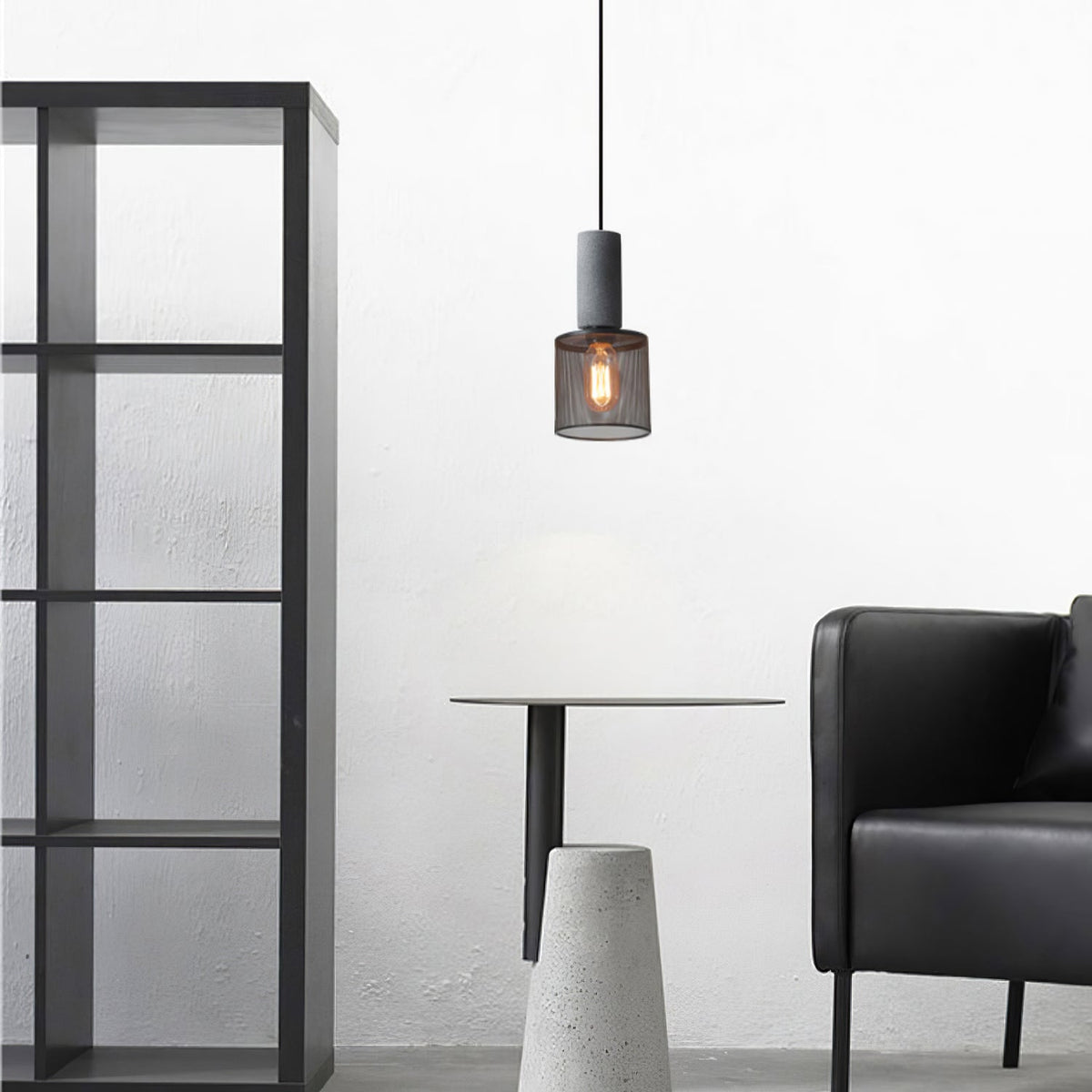 Lumeraine hanglamp van cement met mesh