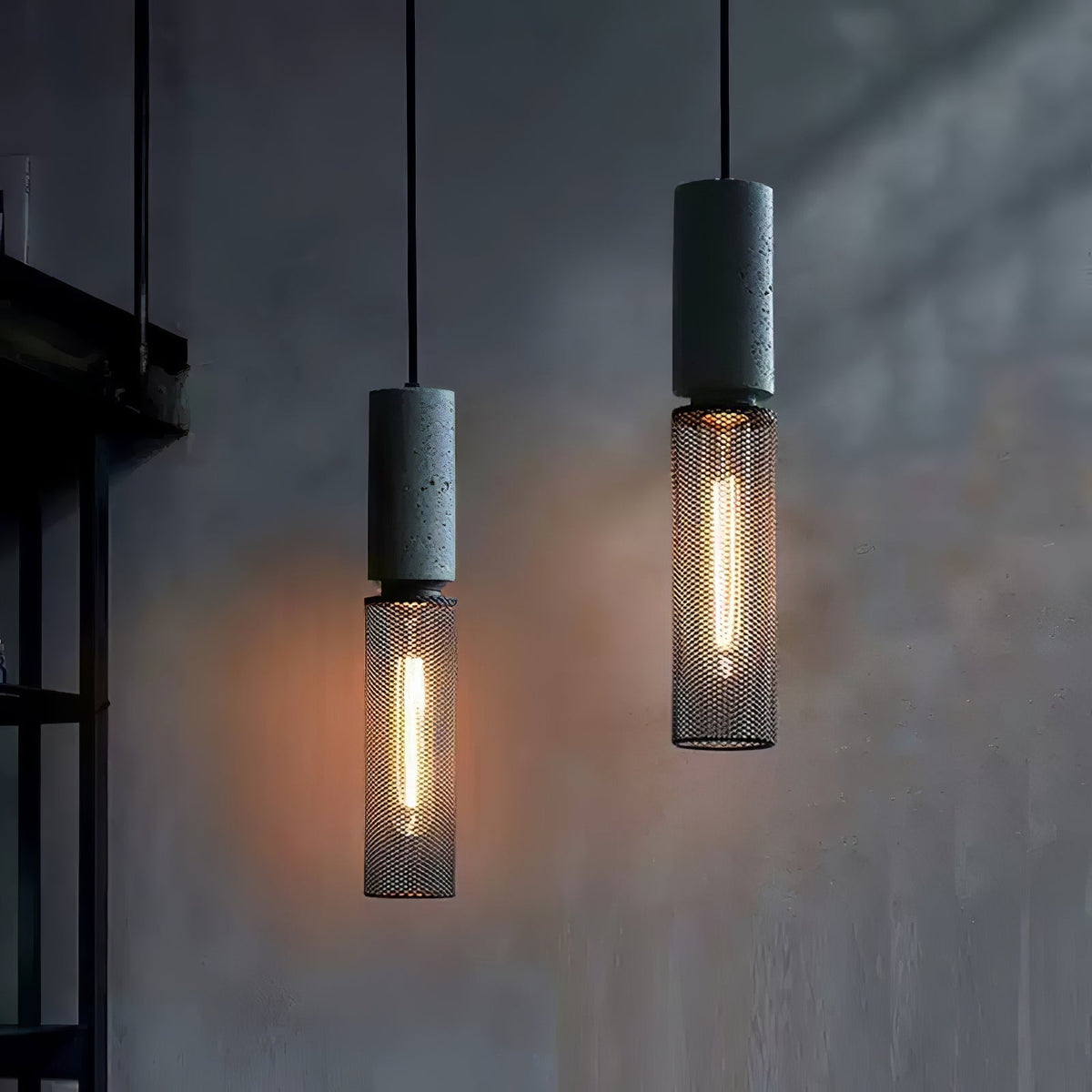 Lumeraine hanglamp van cement met mesh