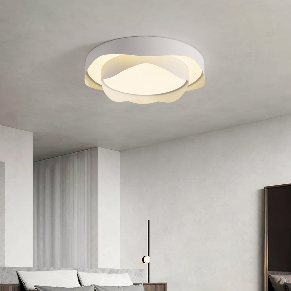 Elaisise plafondlamp Wit voor woonkamer