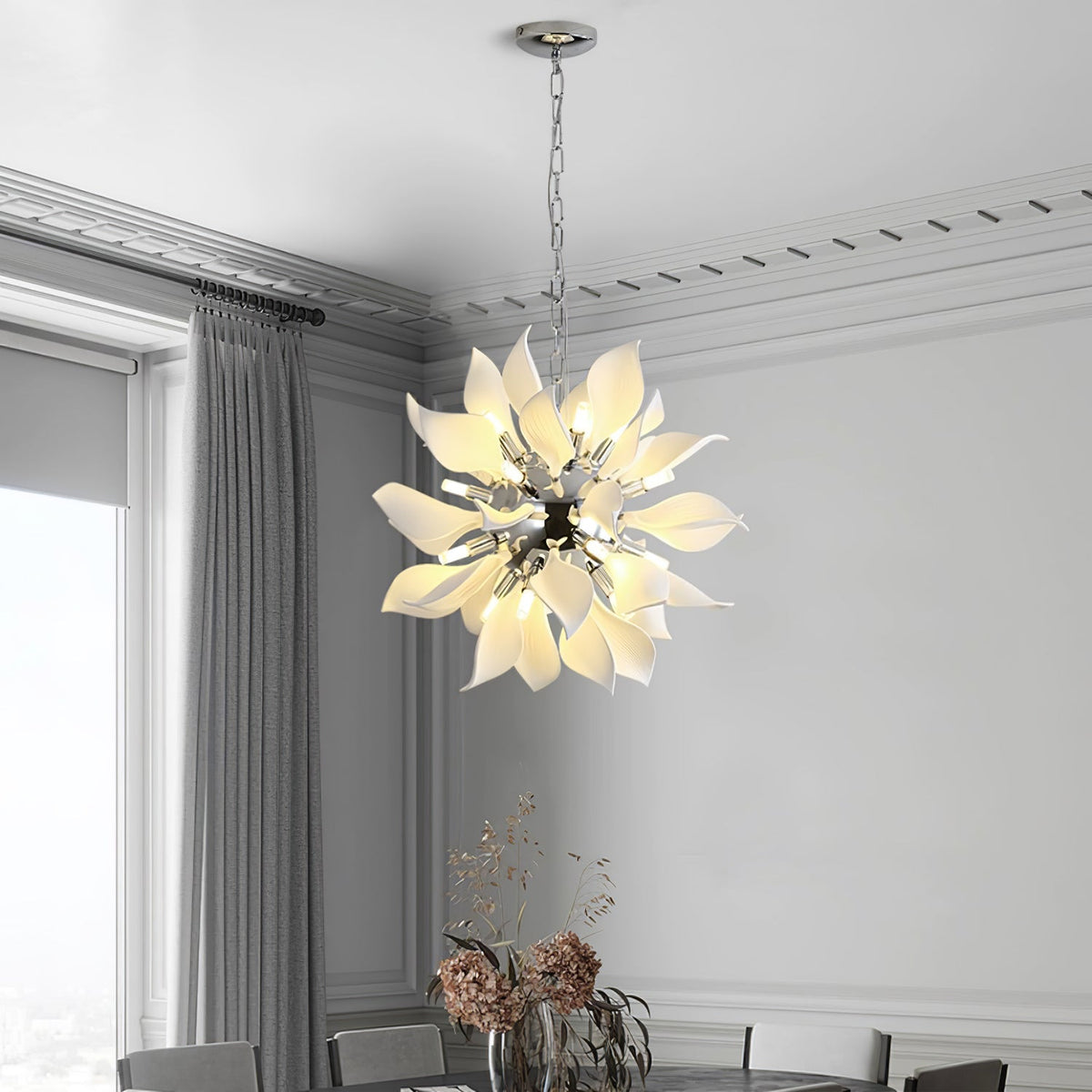 Avir hanglamp met keramische bloemblaadjes