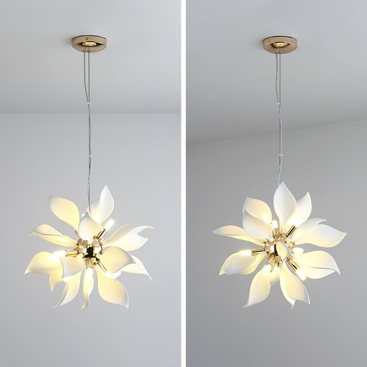 Avir hanglamp met keramische bloemblaadjes