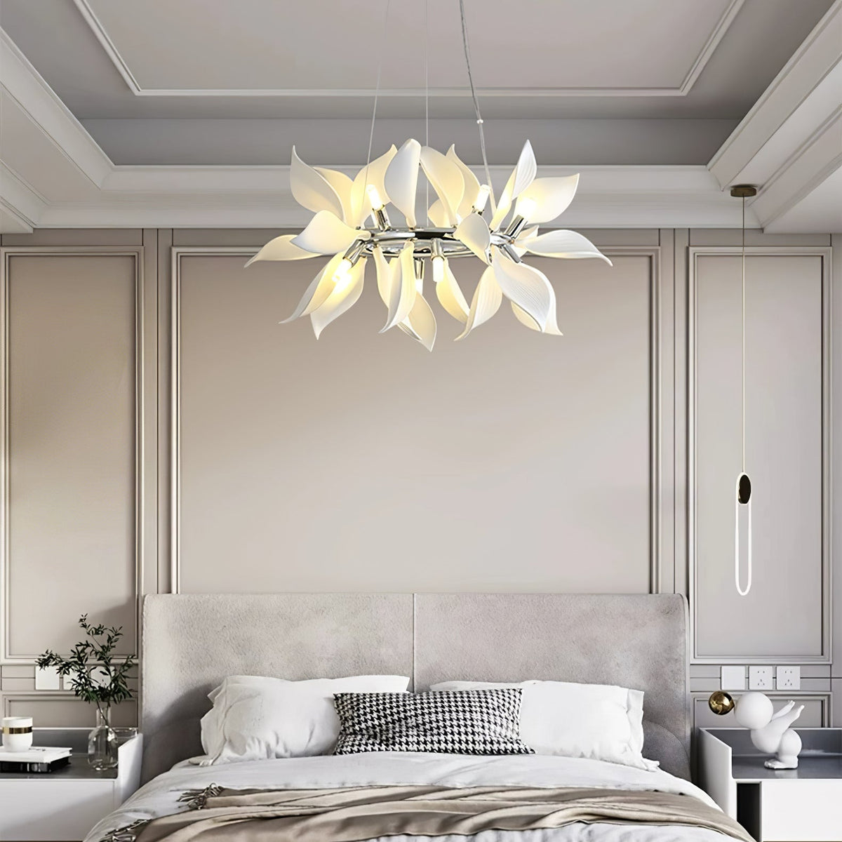 Avir hanglamp met keramische bloemblaadjes
