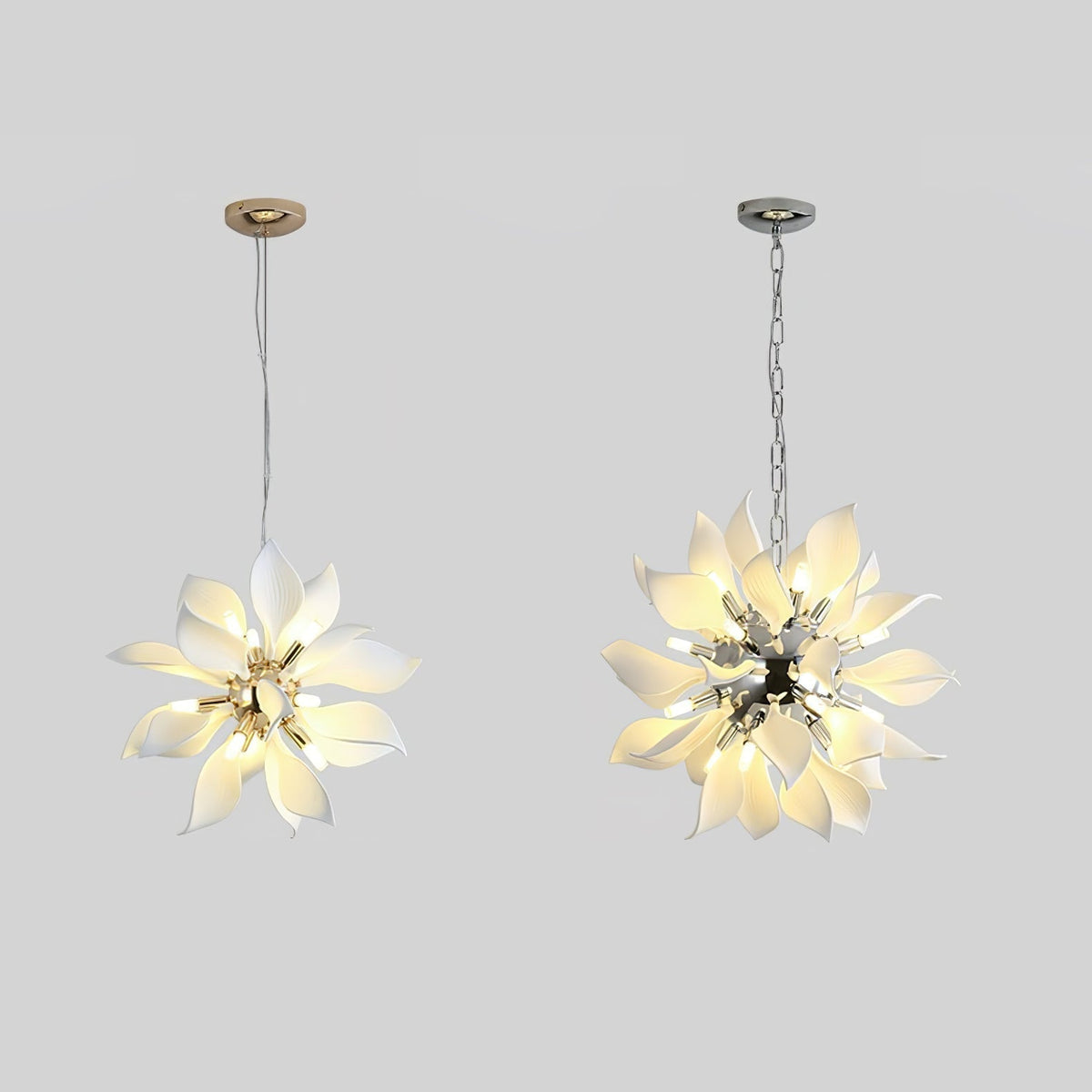 Avir hanglamp met keramische bloemblaadjes