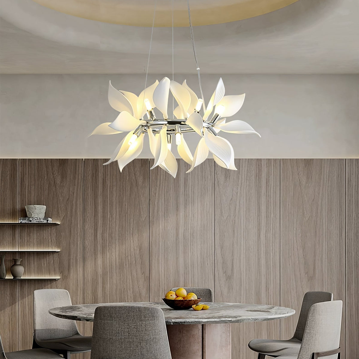 Avir hanglamp met keramische bloemblaadjes