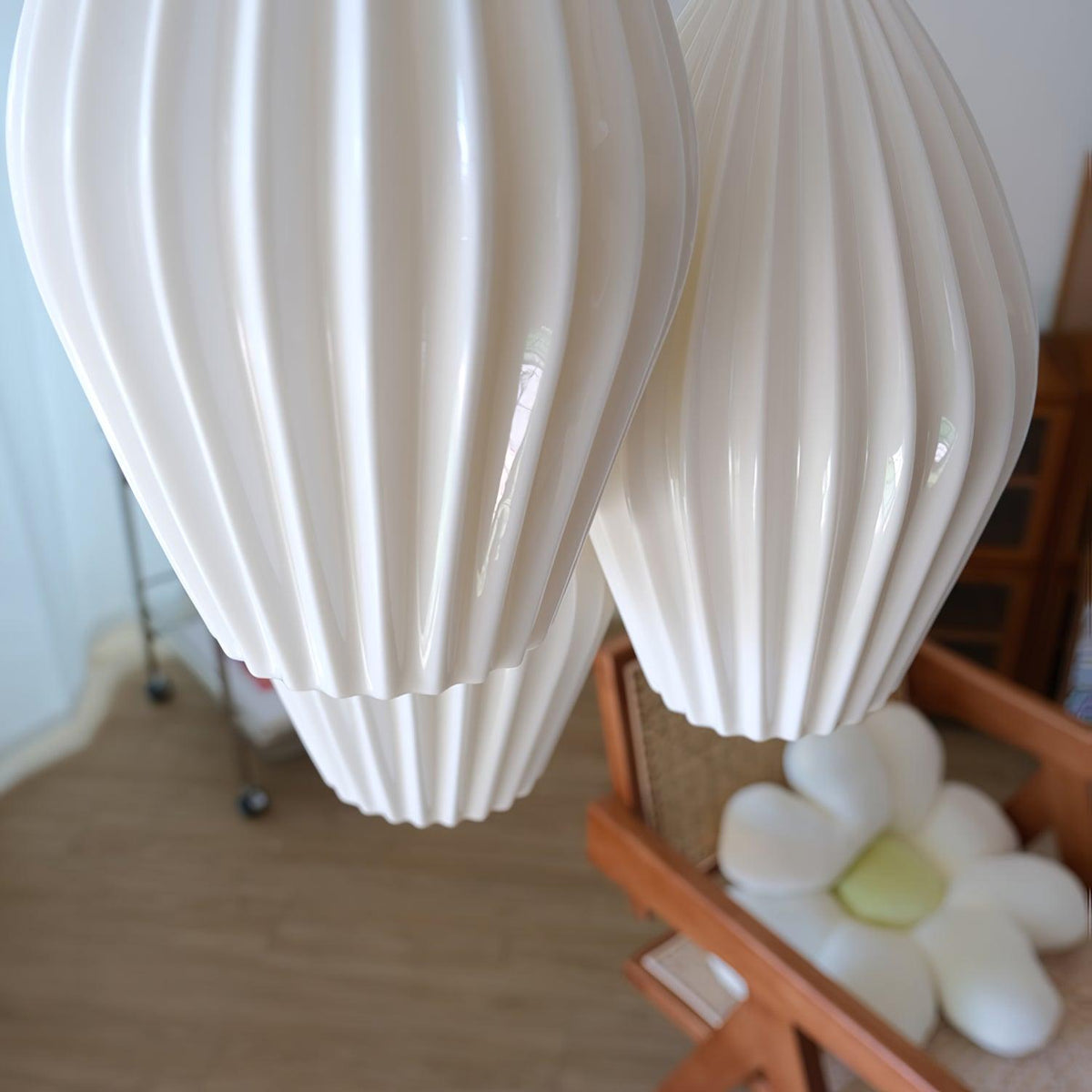 Virove hanglamp keramisch ribstructuur elegant
