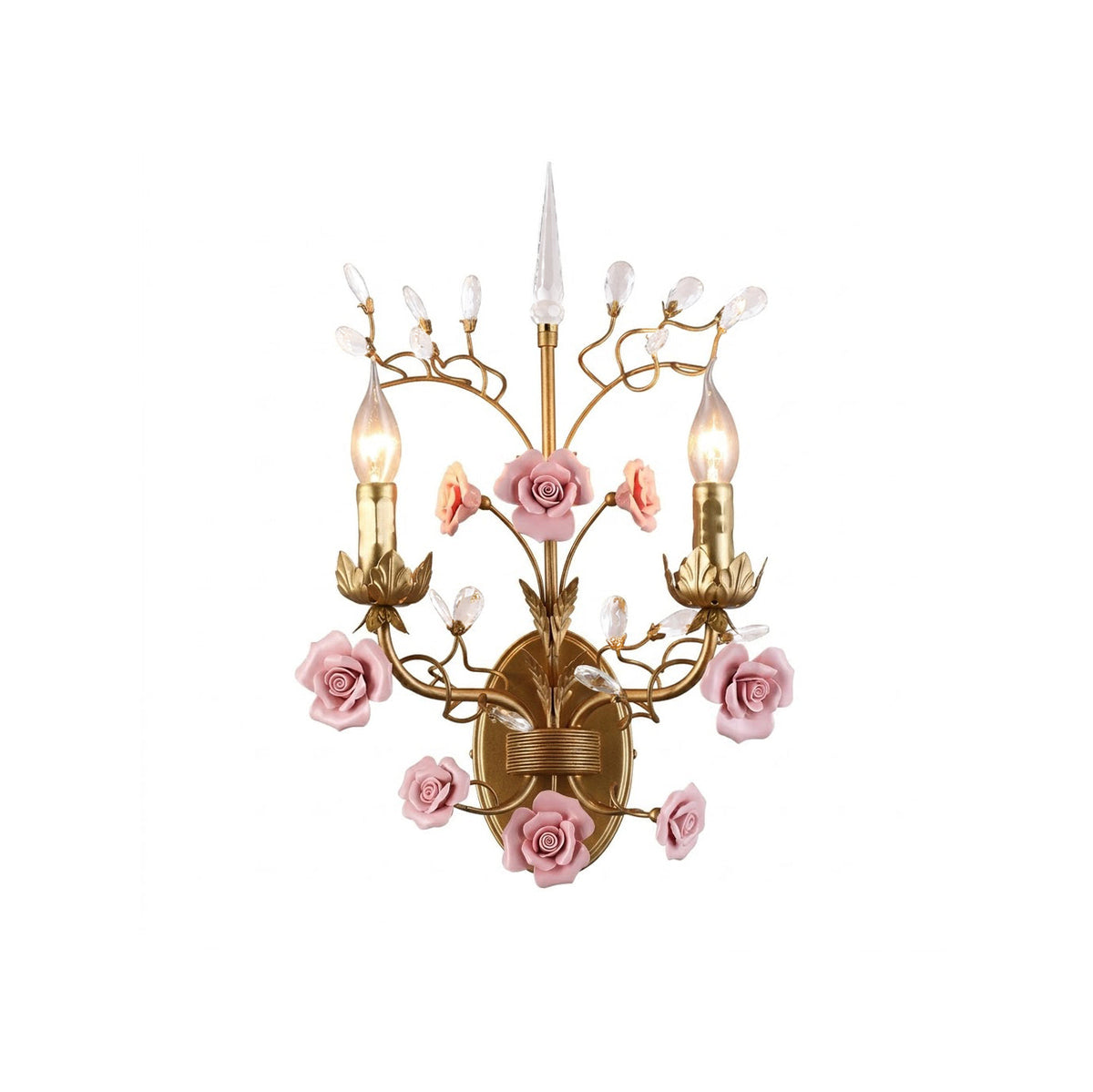 Roselyn keramische wijnstok wandlamp