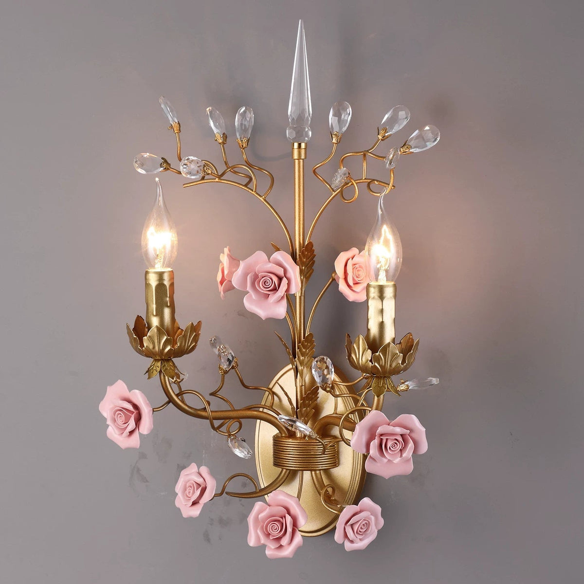 Roselyn keramische wijnstok wandlamp