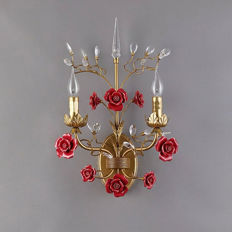 Roselyn keramische wijnstok wandlamp