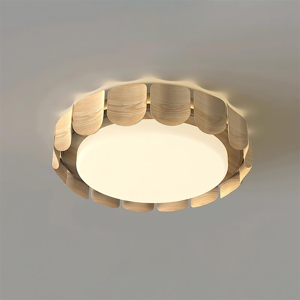 Ardura walnoothout plafondlamp met LED