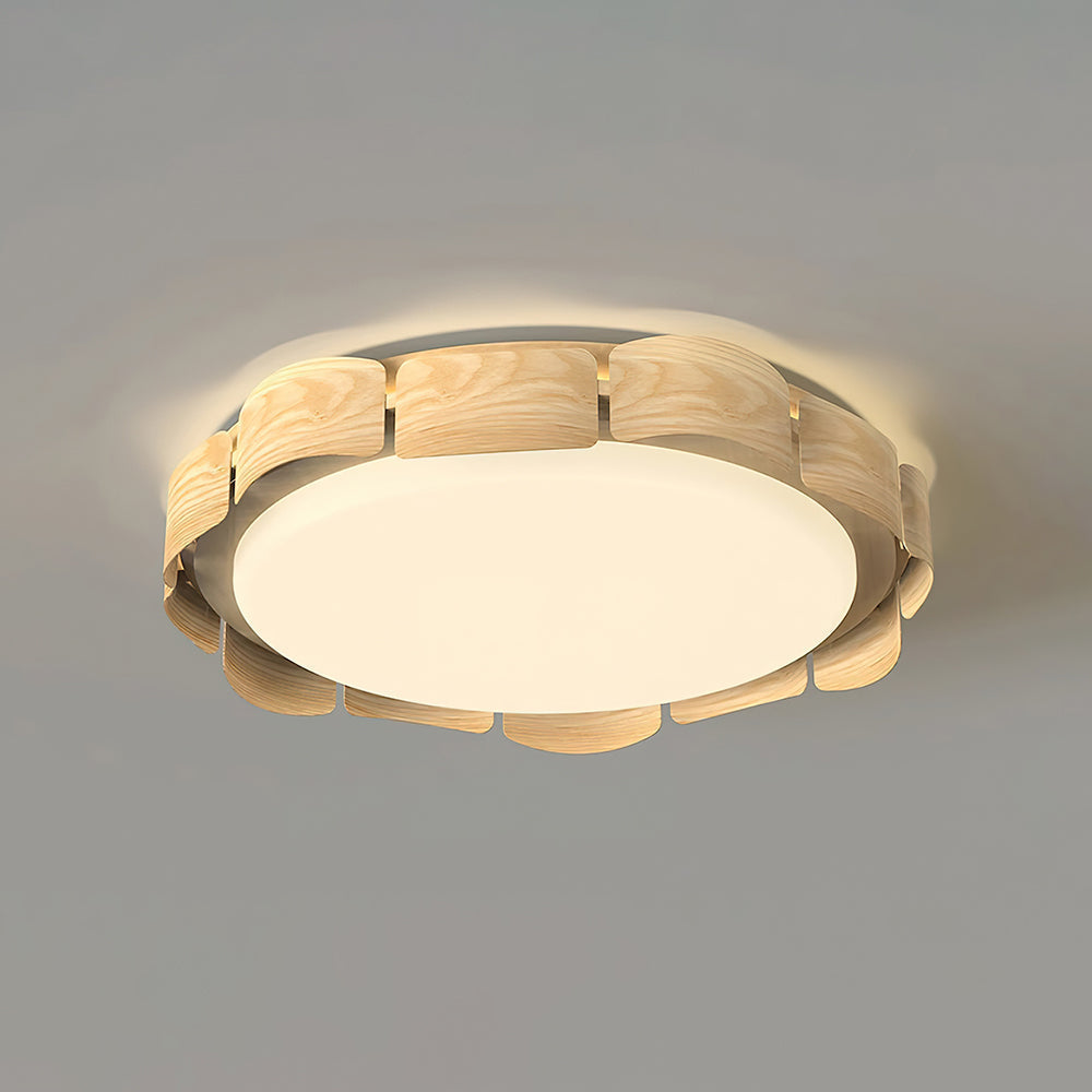 Ardura walnoothout plafondlamp met LED