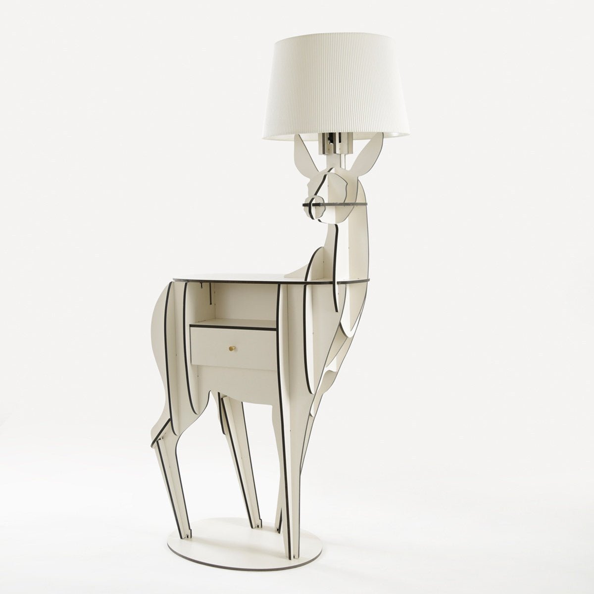 Cervus vloerlamp met diepe kap