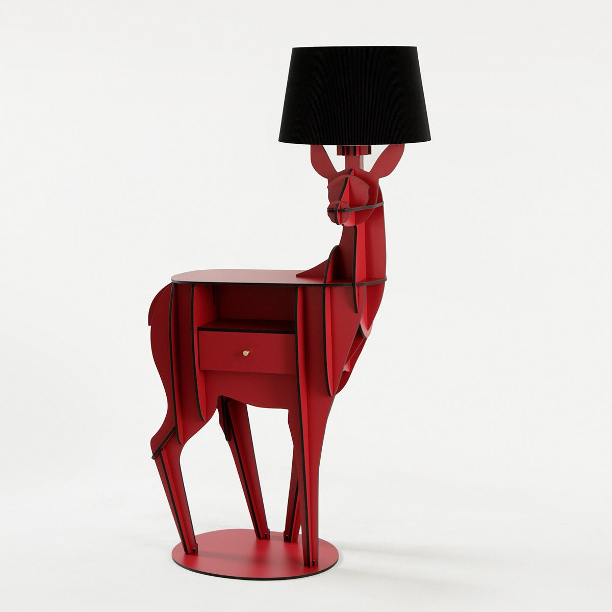 Cervus vloerlamp met diepe kap