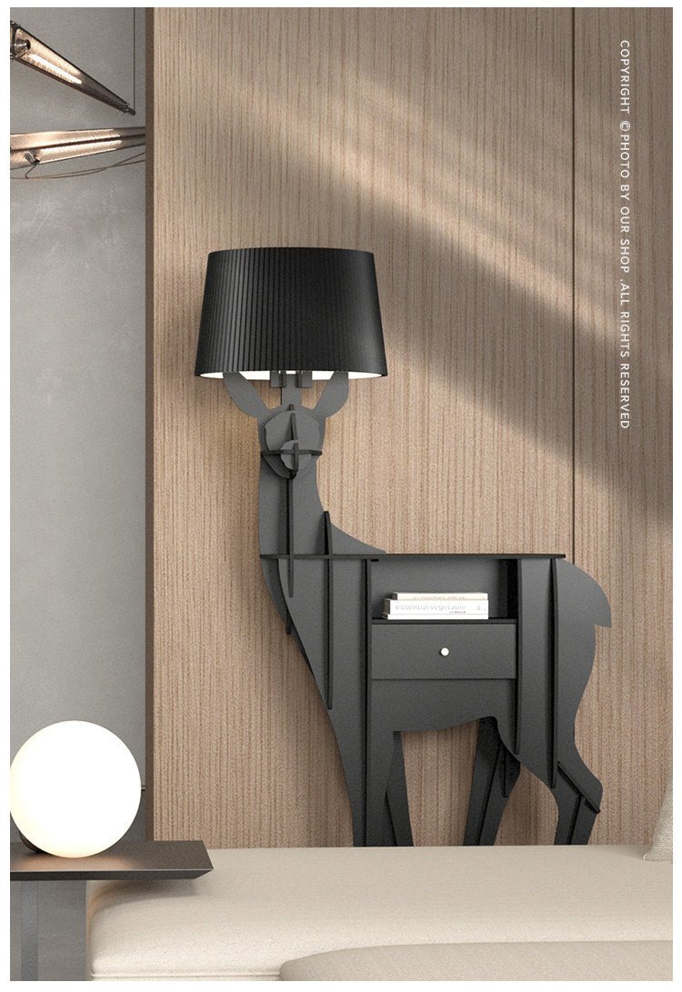Cervus vloerlamp met diepe kap
