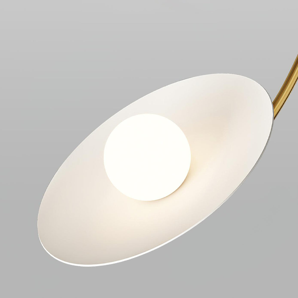 Lark kroonluchter met art deco-geïnspireerde paddenstoel
