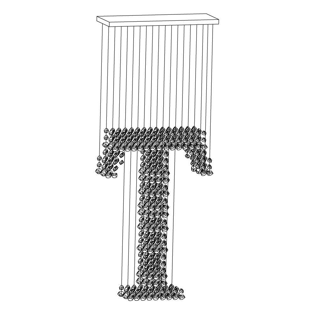 Selorella Koolsteensculpturale Kroonluchter met Letter S tot Z