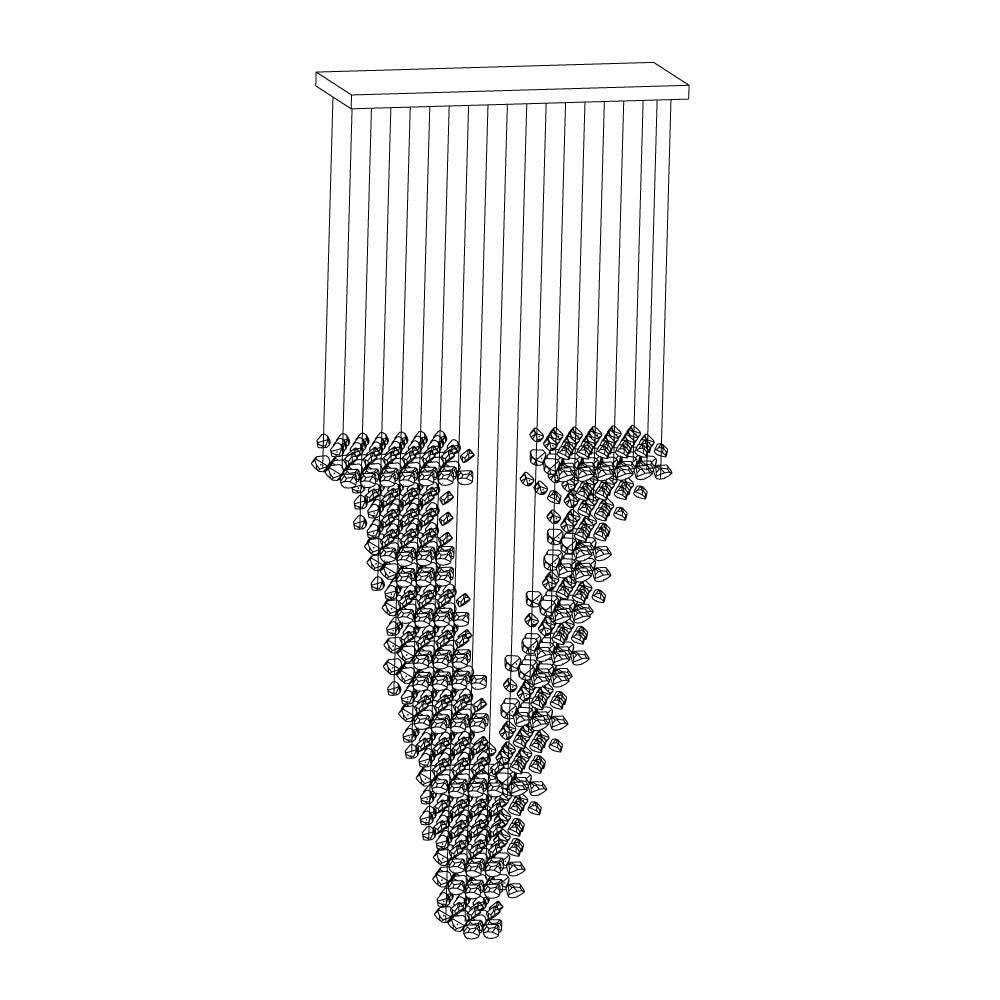 Selorella Koolsteensculpturale Kroonluchter met Letter S tot Z