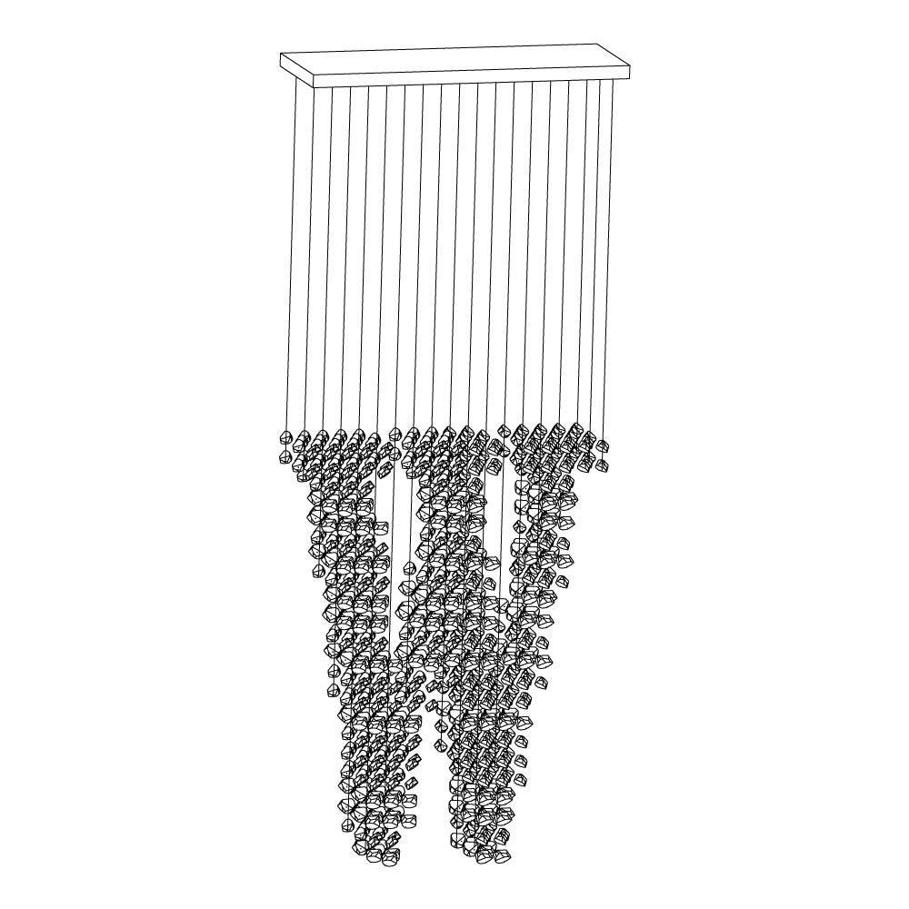 Selorella Koolsteensculpturale Kroonluchter met Letter S tot Z
