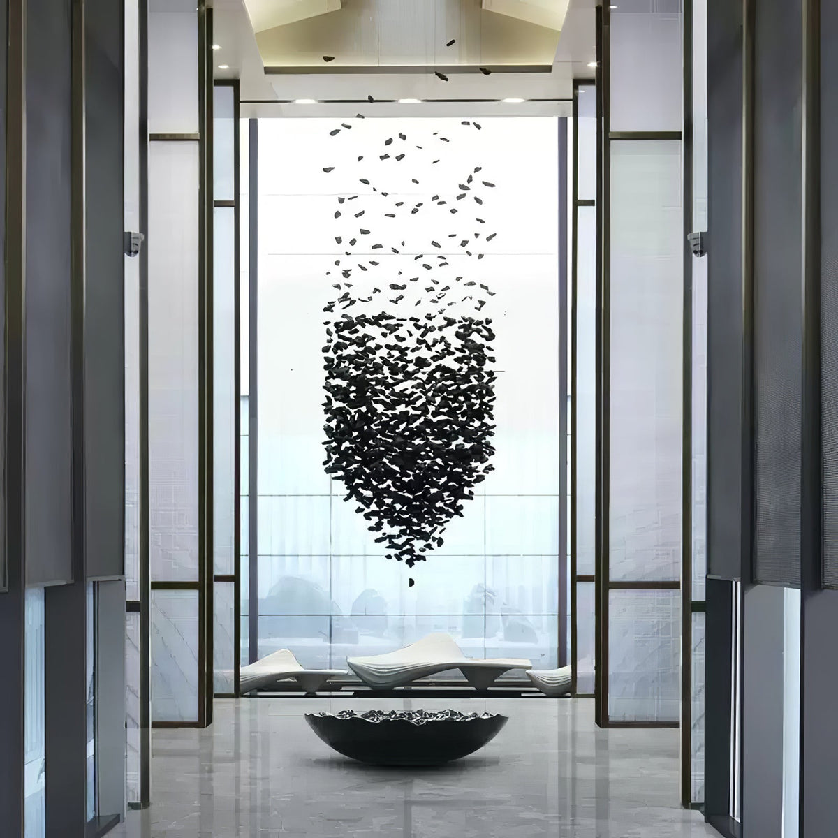 Vaelior Postmodern luxe Zwarte Steen Kroonluchter