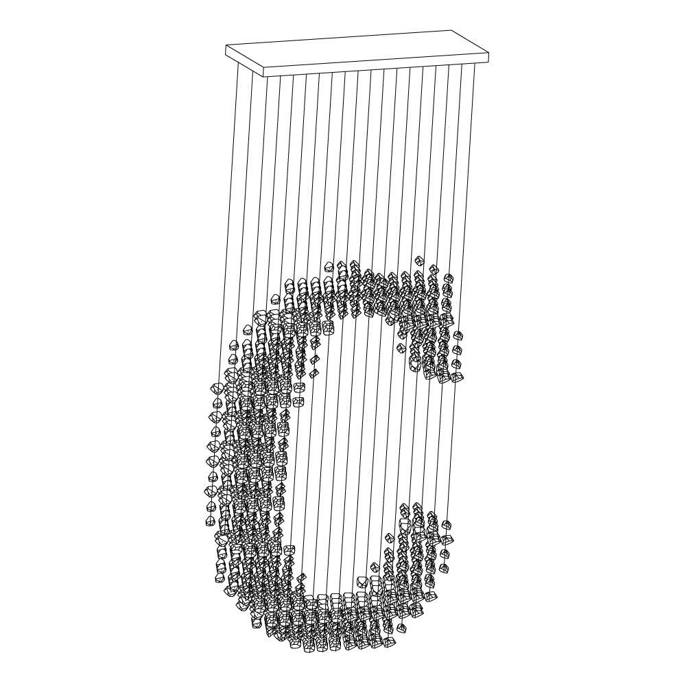 Kroonluchter kristal minimalistisch Stone