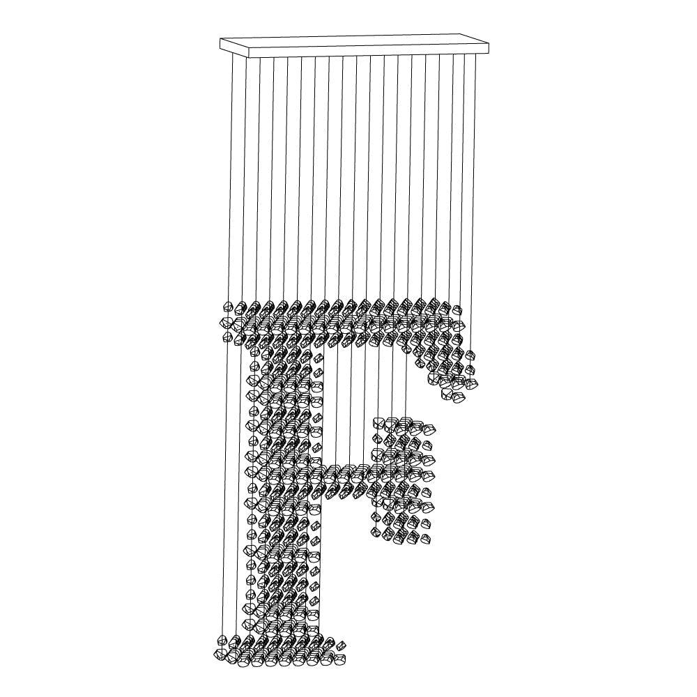 Facet Minimalistische kroonluchter van steen