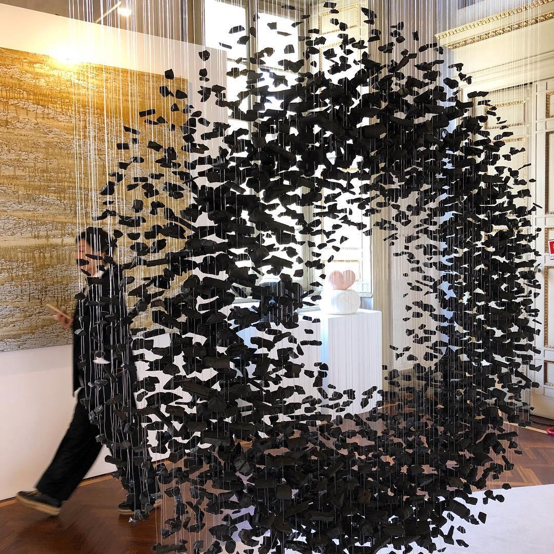 Vaelior Postmodern luxe Zwarte Steen Kroonluchter