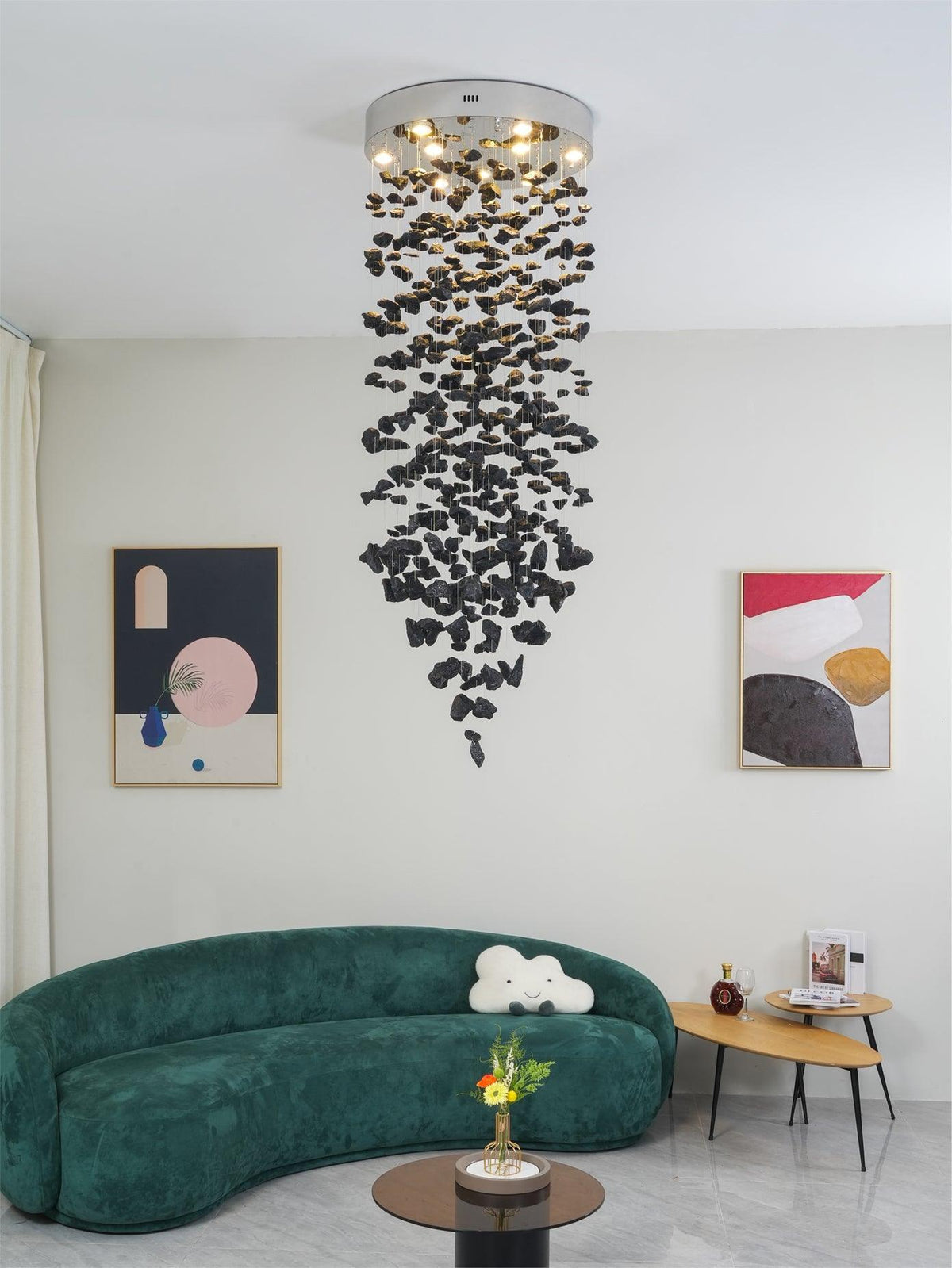 Selorella Koolsteensculpturale Kroonluchter met Letter S tot Z