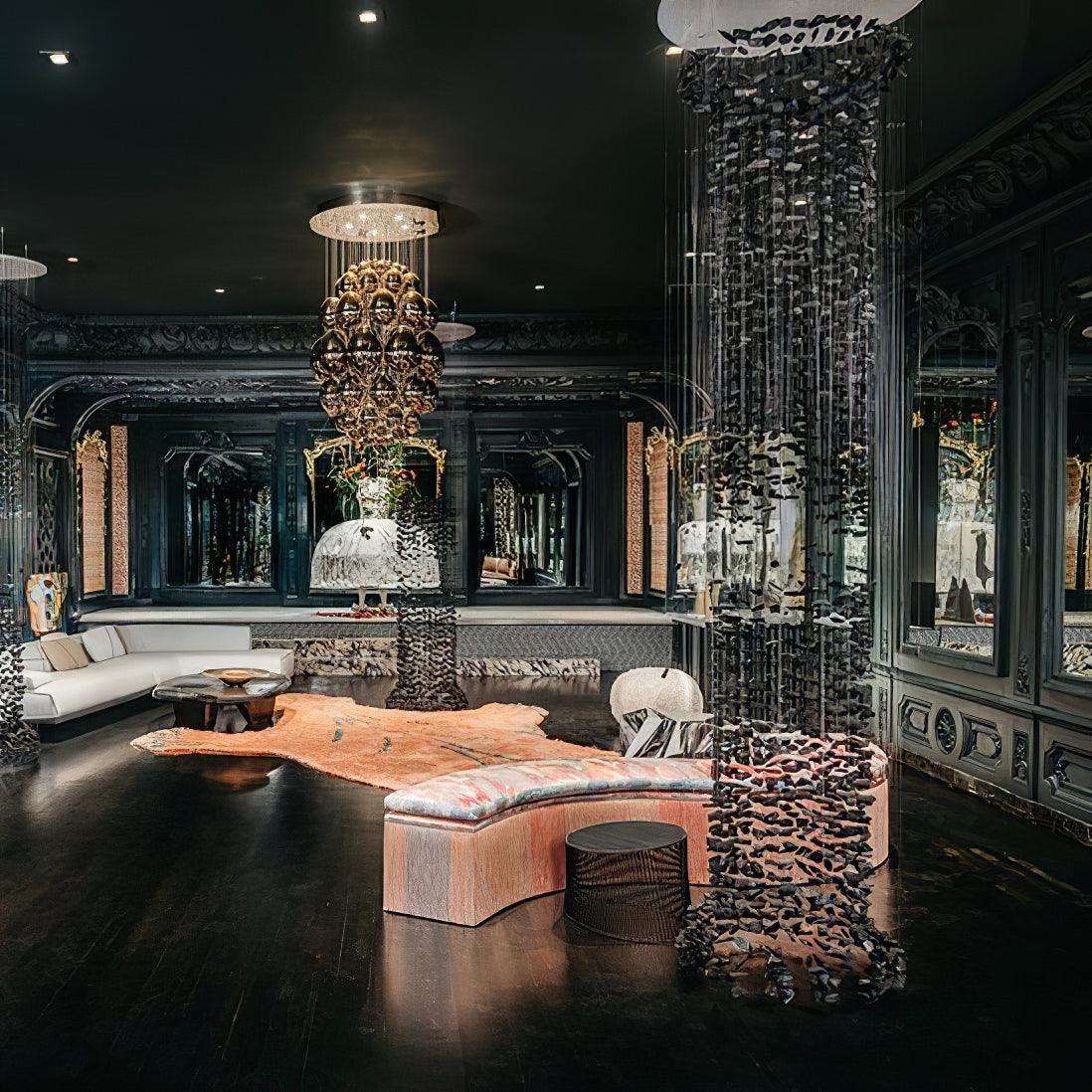 Vaelior Postmodern luxe Zwarte Steen Kroonluchter
