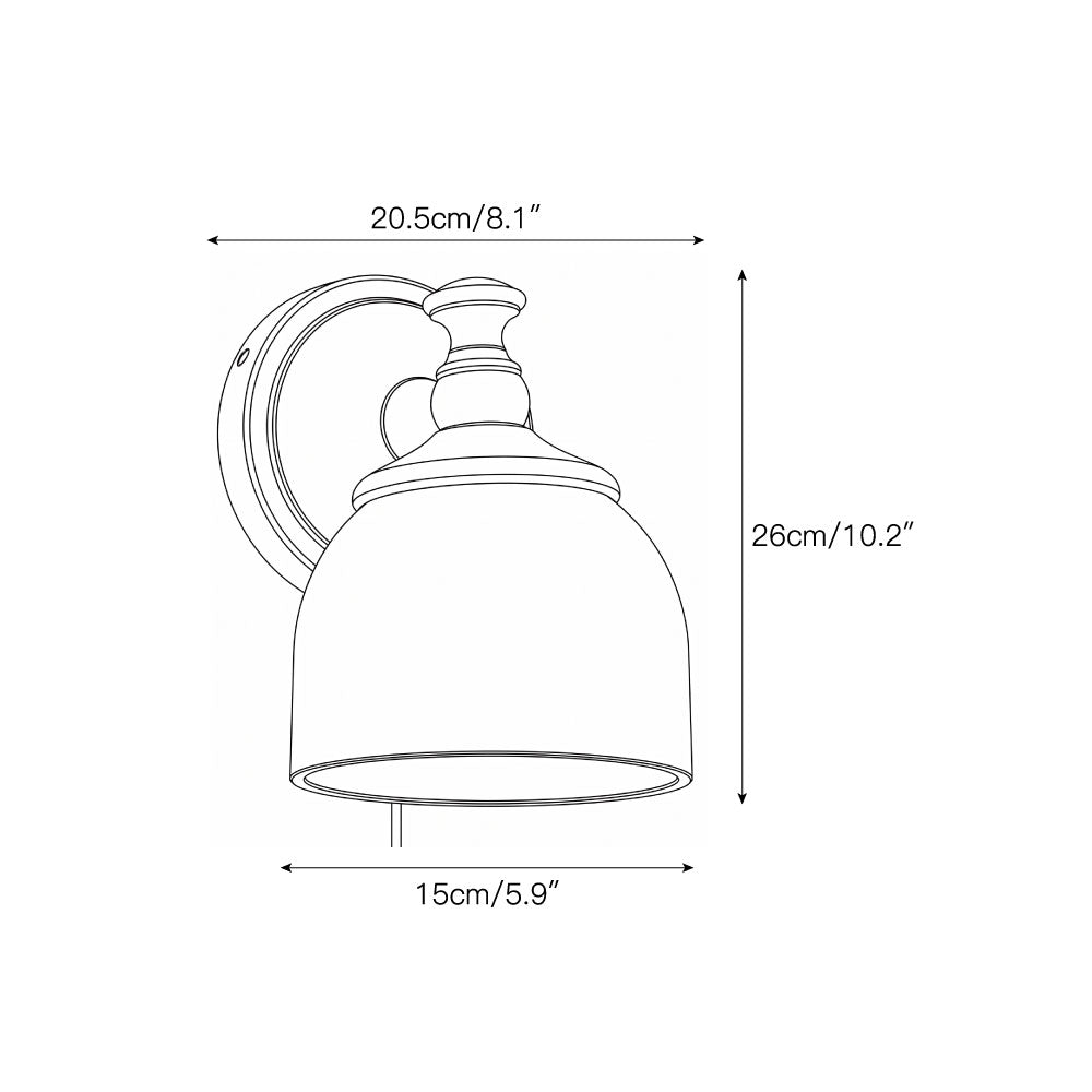 Celiaya Chart-glas wandlamp met stekker