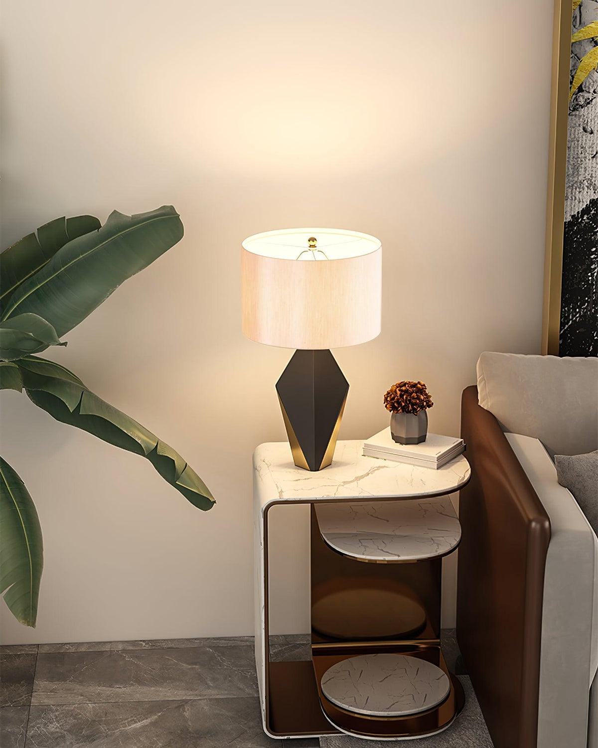 Prism Moderne tafellamp van stof