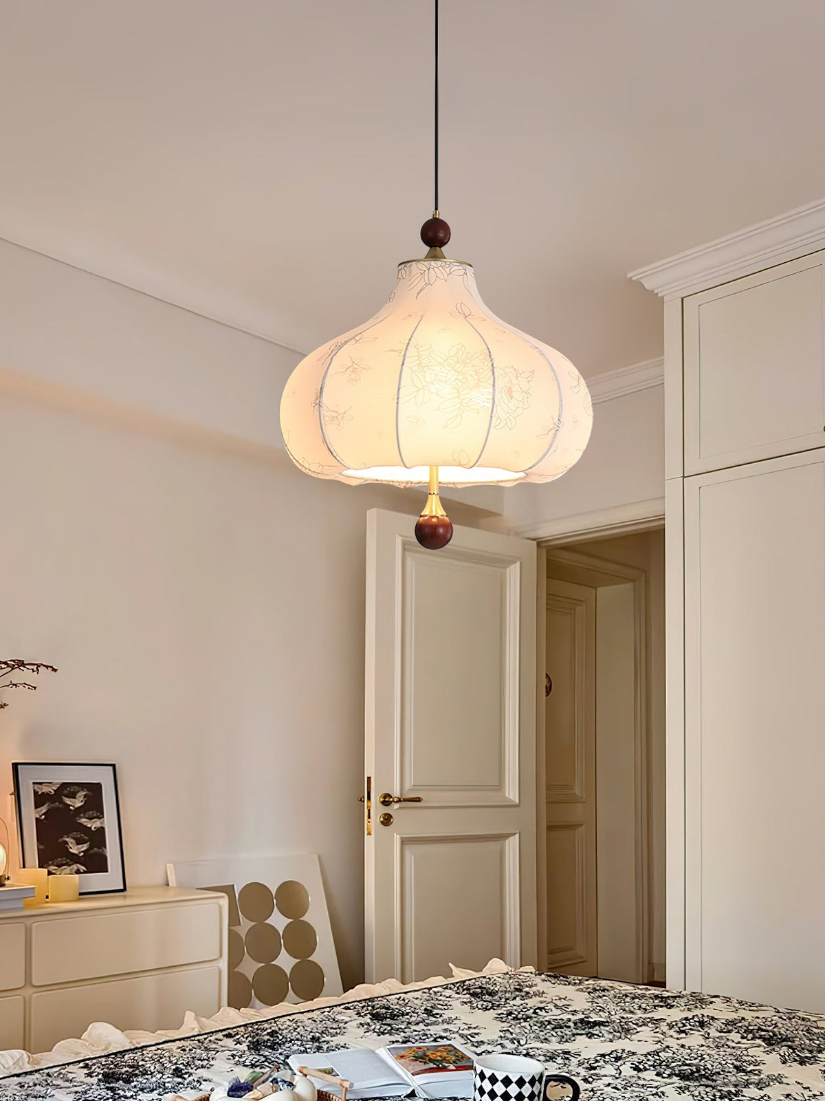 Favian Vintage Houten hanglamp