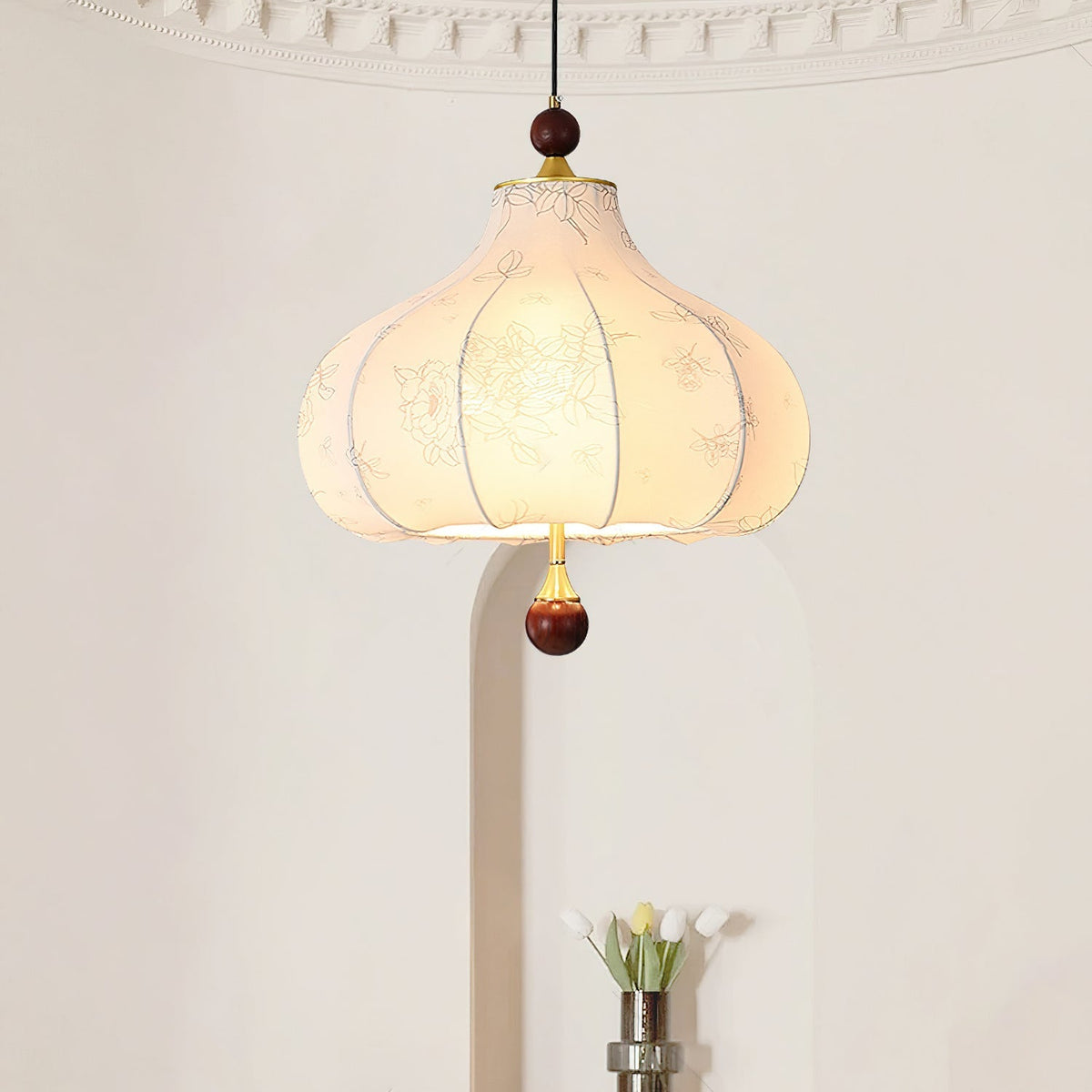 Favian Vintage Houten hanglamp