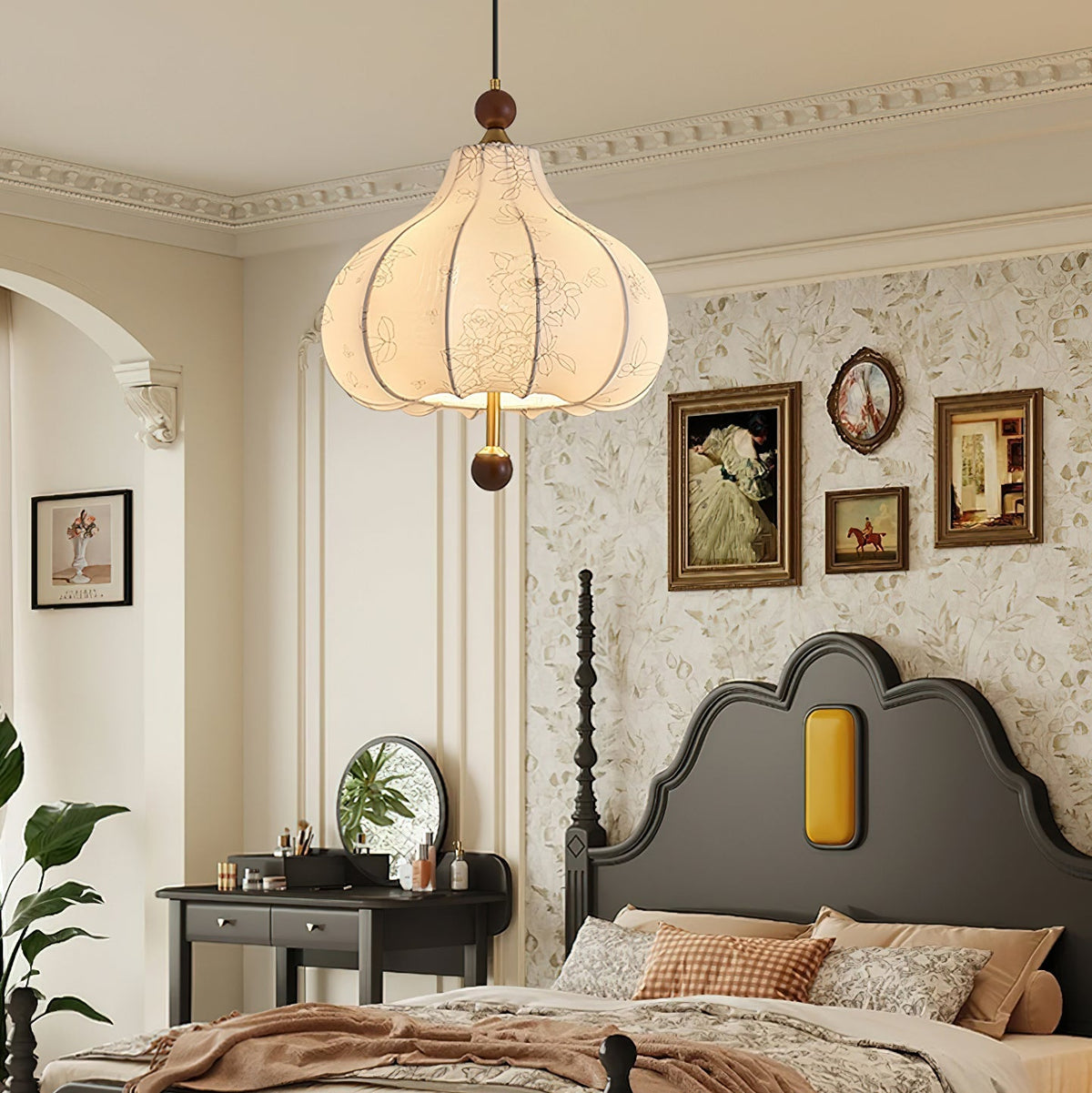 Favian Vintage Houten hanglamp