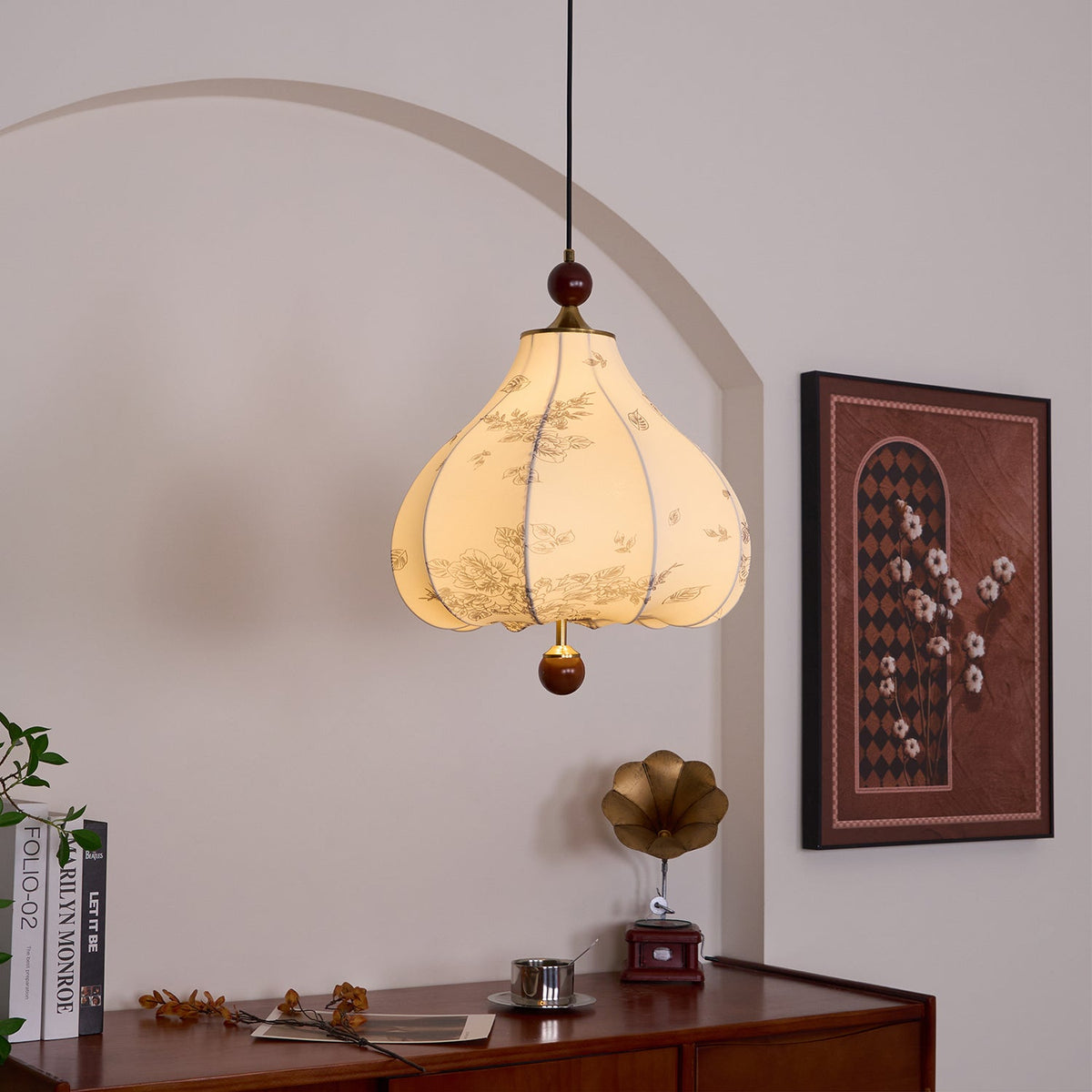 Favian Vintage Houten hanglamp