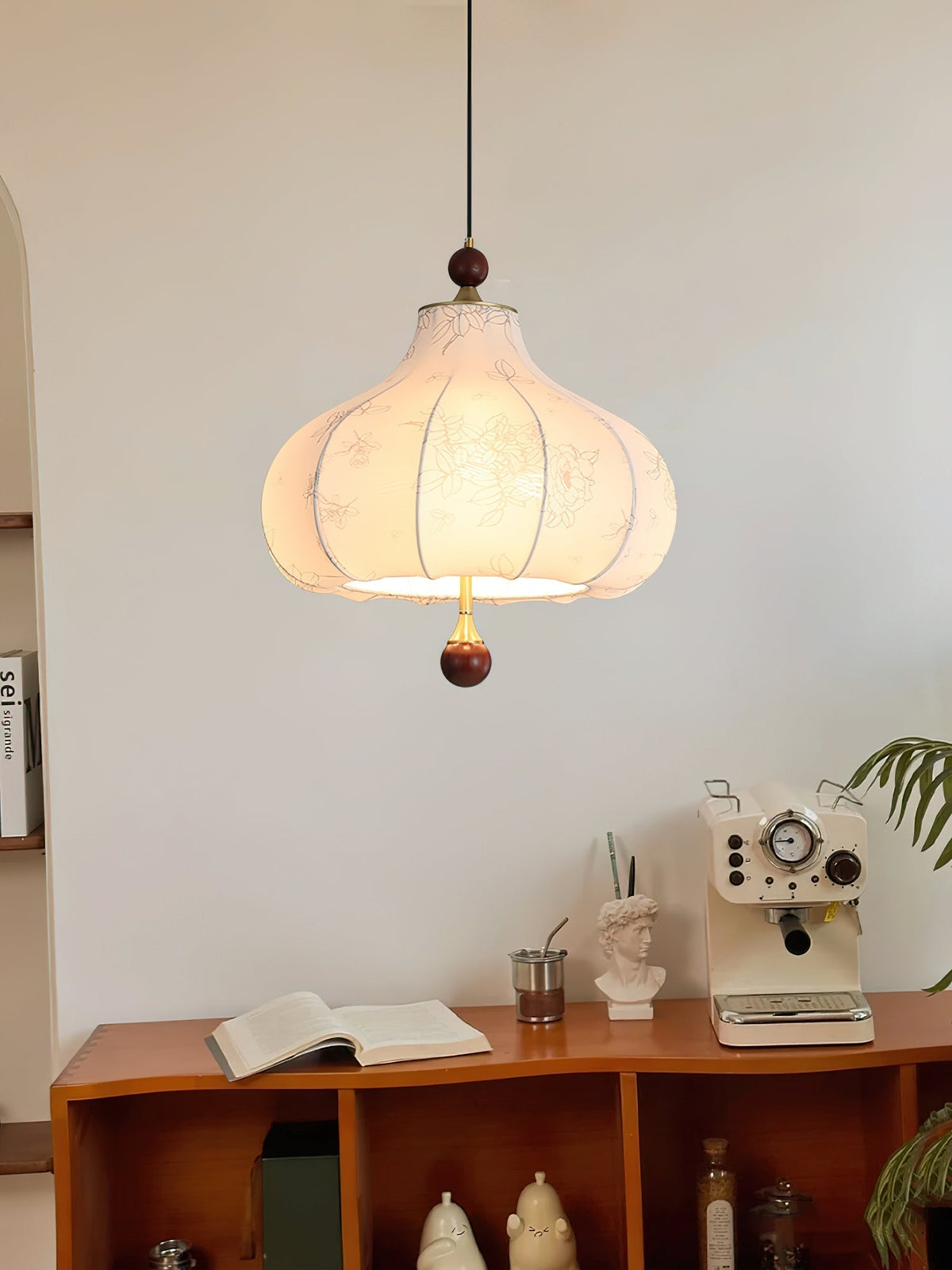 Favian Vintage Houten hanglamp