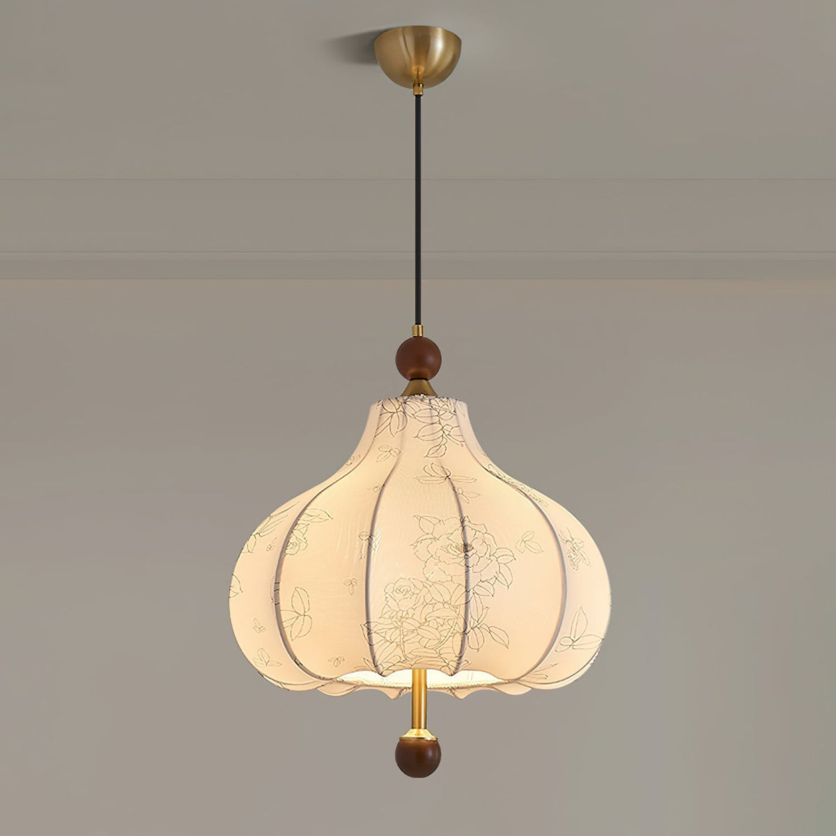Favian Vintage Houten hanglamp