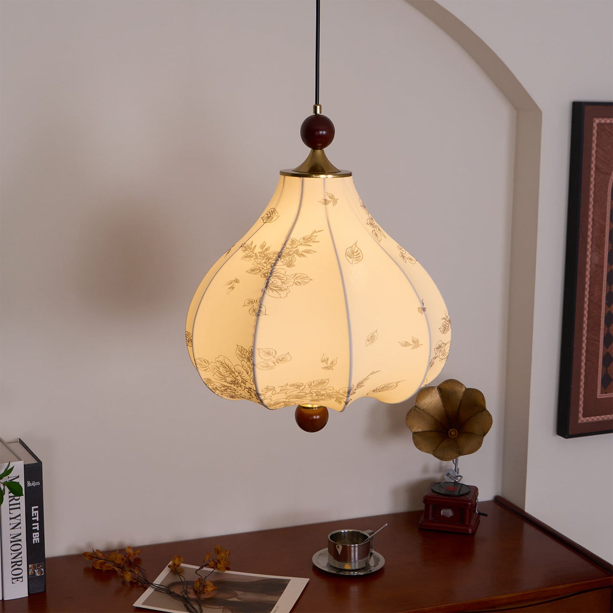 Favian Vintage Houten hanglamp