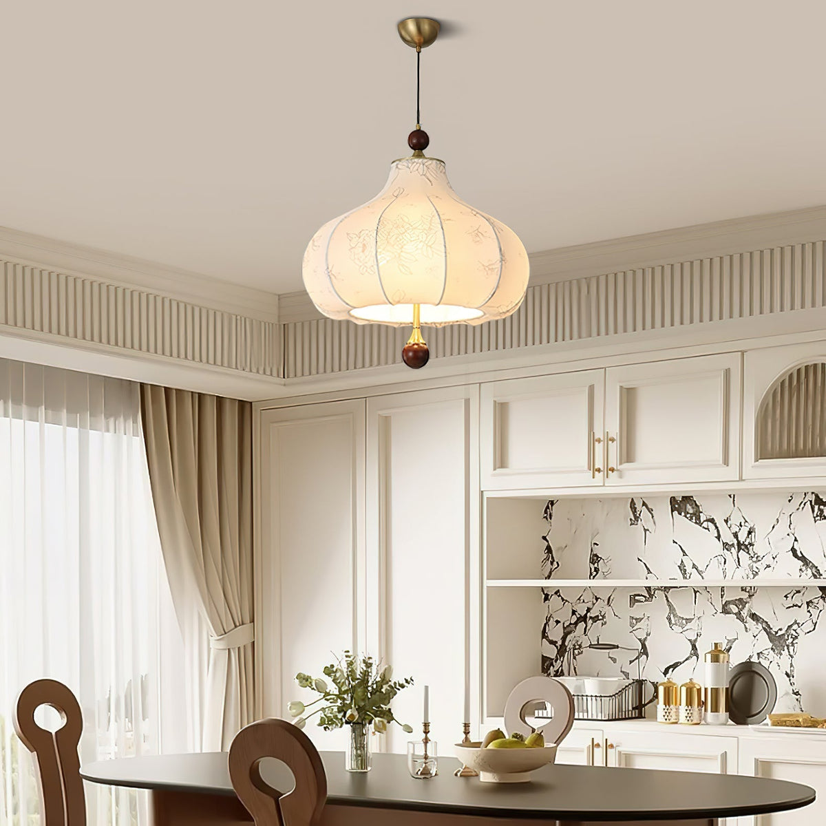 Favian Vintage Houten hanglamp