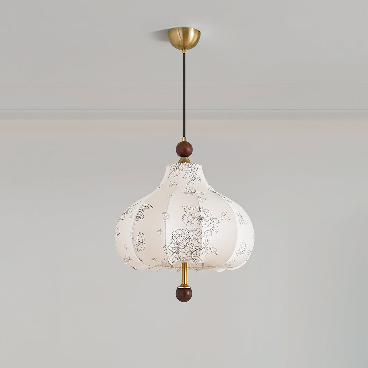 Favian Vintage Houten hanglamp