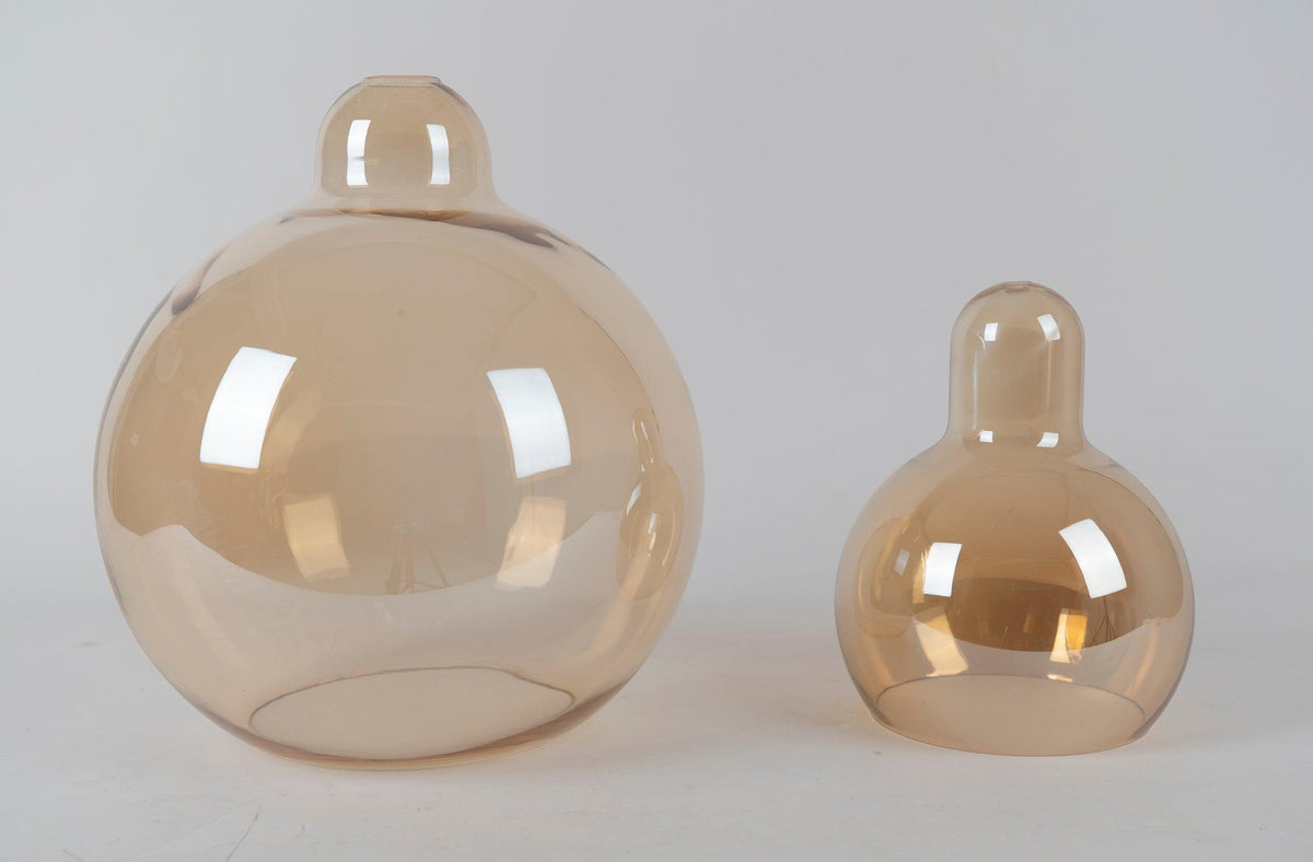 Veleine hanglamp met glazen kap voor woonkamer