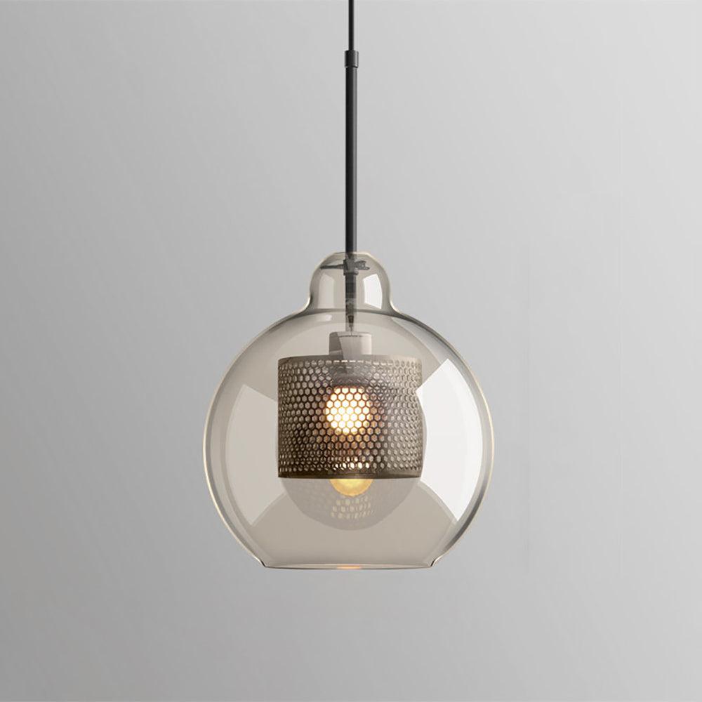 Veleine hanglamp met glazen kap voor woonkamer