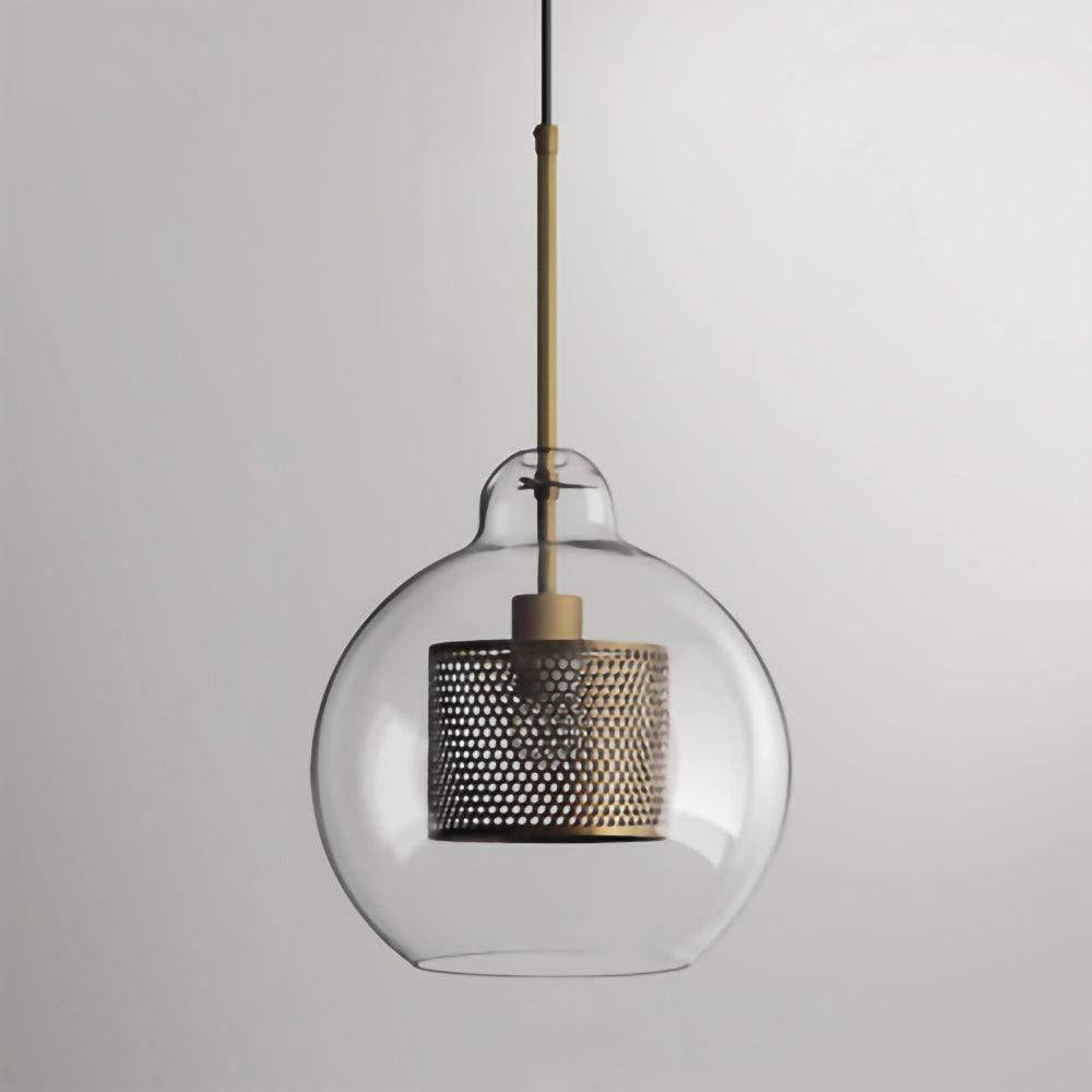 Veleine hanglamp met glazen kap voor woonkamer