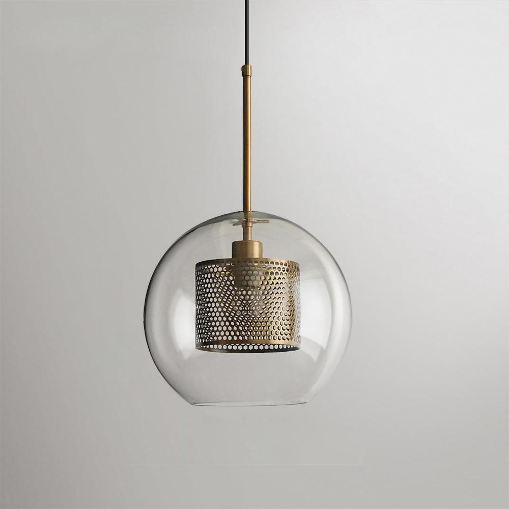 Veleine hanglamp met glazen kap voor woonkamer