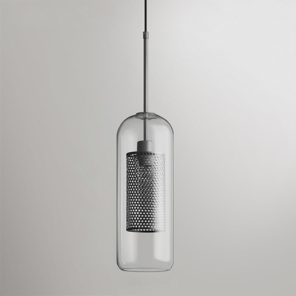 Veleine hanglamp met glazen kap voor woonkamer